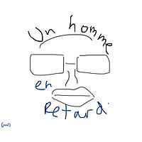 Un homme en retard