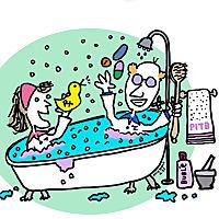 Pharmacy in the bathtub!